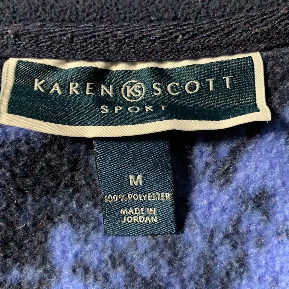 Women’s Karen Scott Blue & Black jacket Size Med - Picture 4 of 7